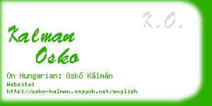 kalman osko business card